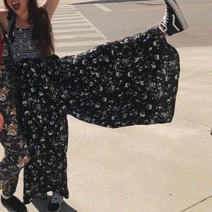 FREE PEOPLE Super Wide Leg Floral Jumpsuit